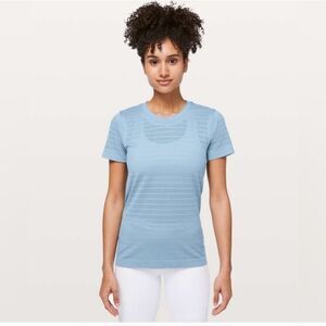 Lululemon Sky Blue Short Sleeve Women's Top